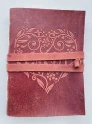 Loveing Heart Embossed Leather Journal With 200 Pages